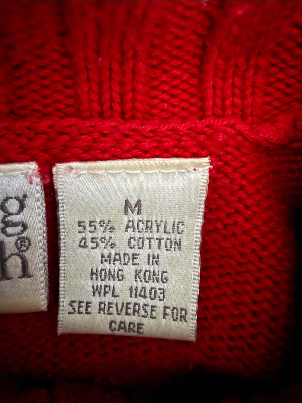 Crimson Red Turtleneck Sweater Cable Detail Fall Winter Holidays - Picture 8 of 9